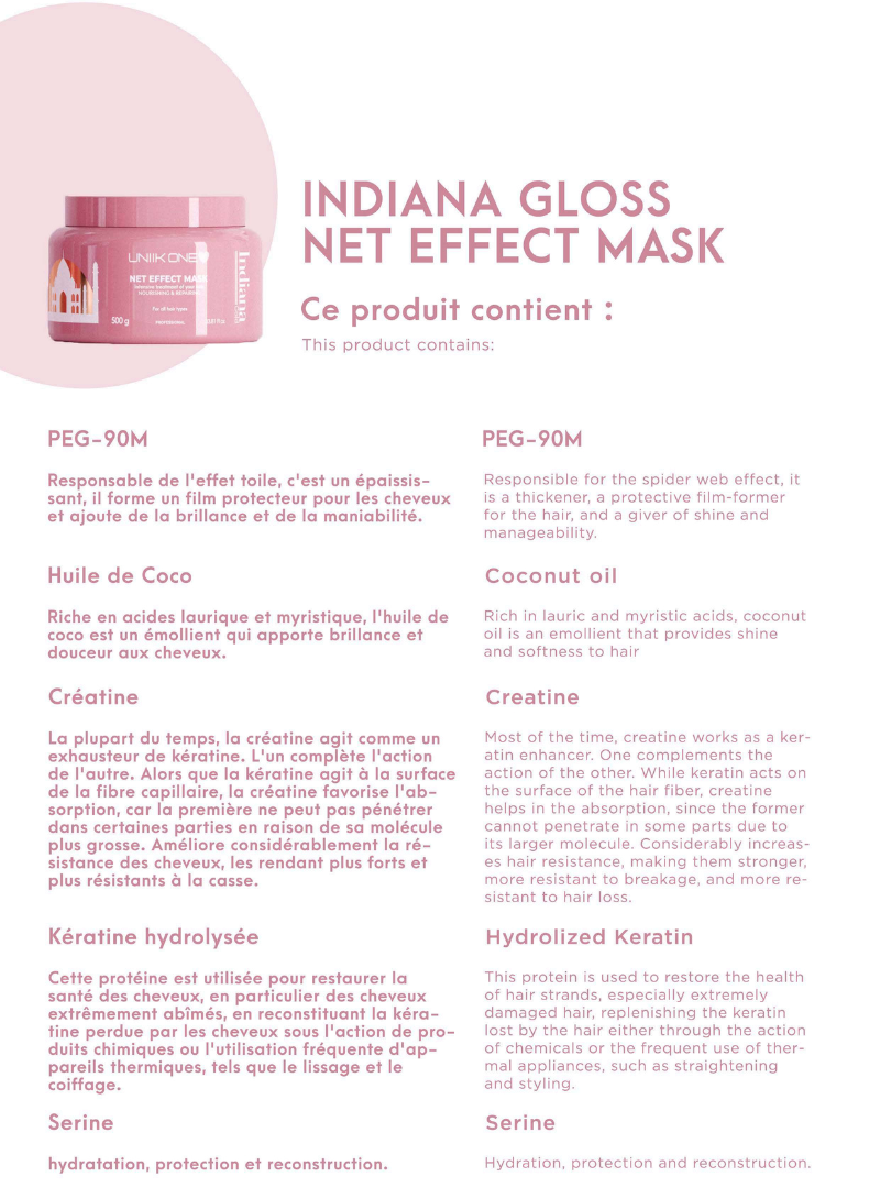 Suavizante Indiana Gloss - Kit completo 1 litro